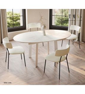 chaise avec dossier enveloppant et assise confortable