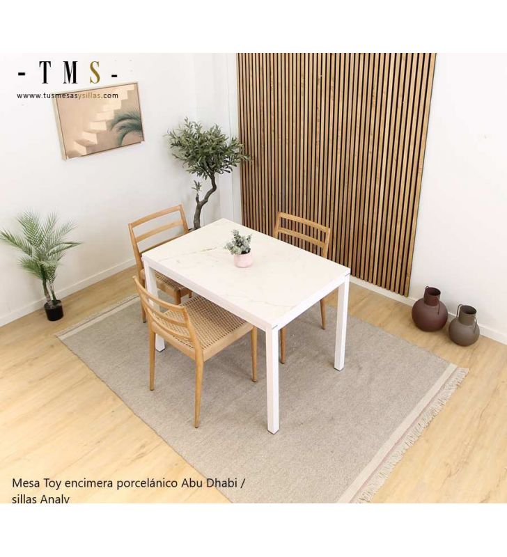 tables extensibles avec comptoirs en porcelaine