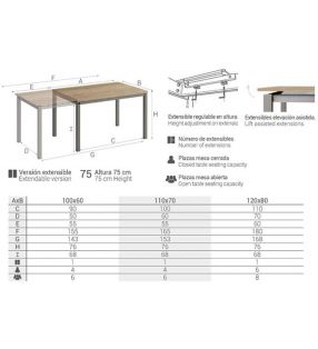 Mesa extensible Toy Metal de Cancio, estilo nórdico, barata en oferta - 16