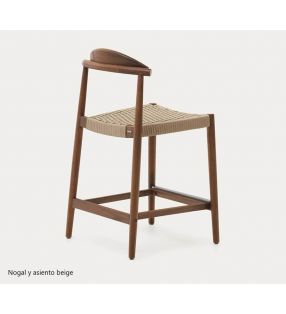 Tabourets de bar, couleur noyer