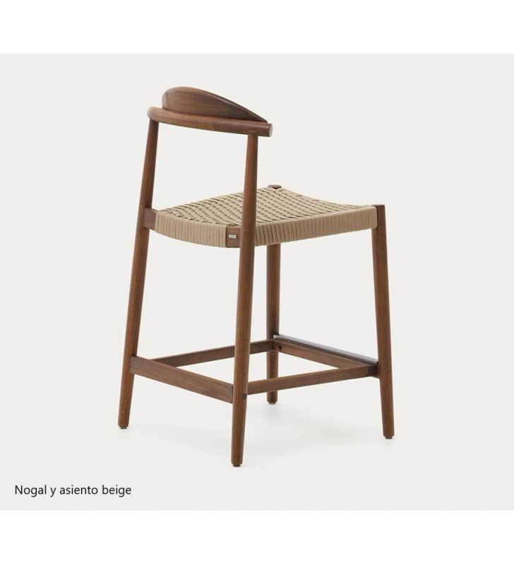 Tabourets de bar, couleur noyer