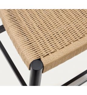 Taburete alto Nina en madera para terraza cubierta o porche o mostrador  - 20