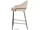 Tabouret de bar haut avec assise rembourrée enveloppante et pieds en métal  - 8