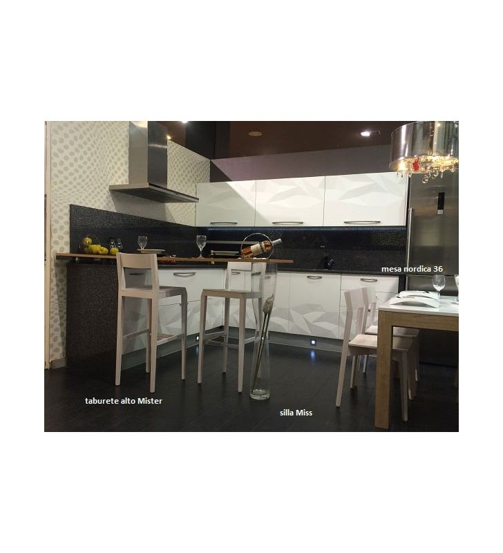 Taburete roble Mister