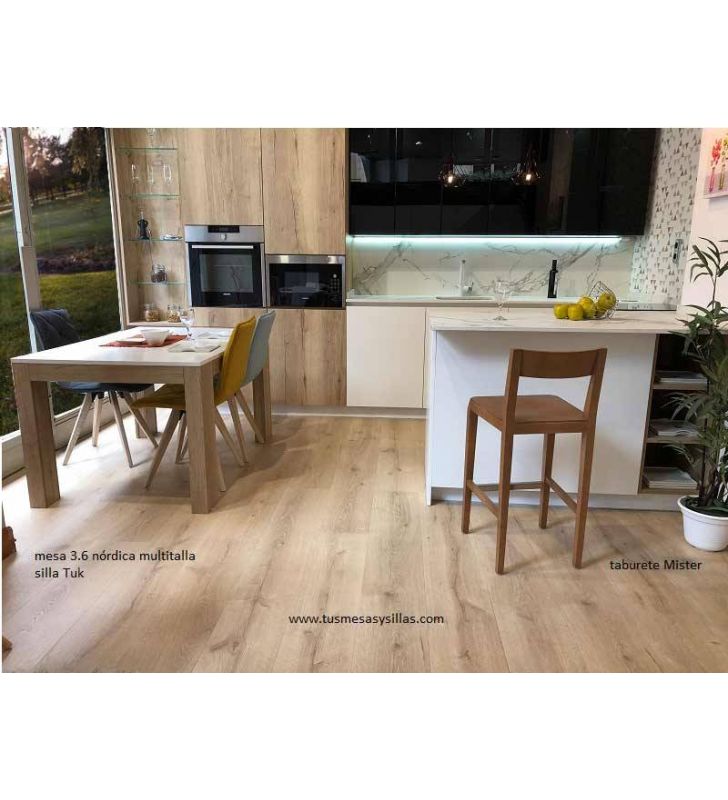 Taburete roble Mister