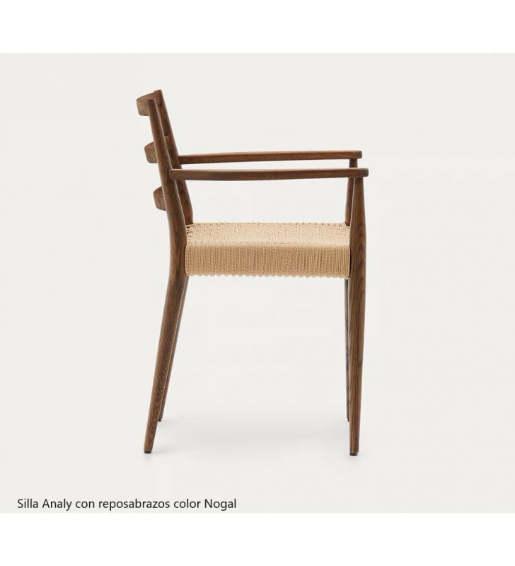 chaises modernes couleur noyer