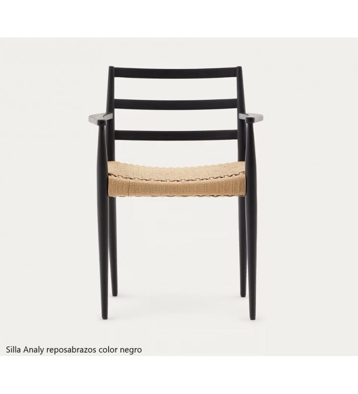 chaises de salle à manger noires avec accoudoirs