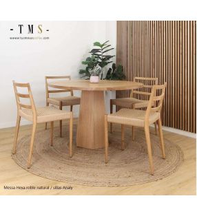 table et chaises en bois