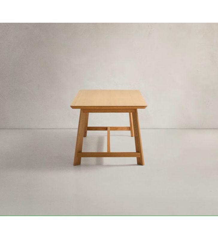 tables à barres transversales en bois de campagne