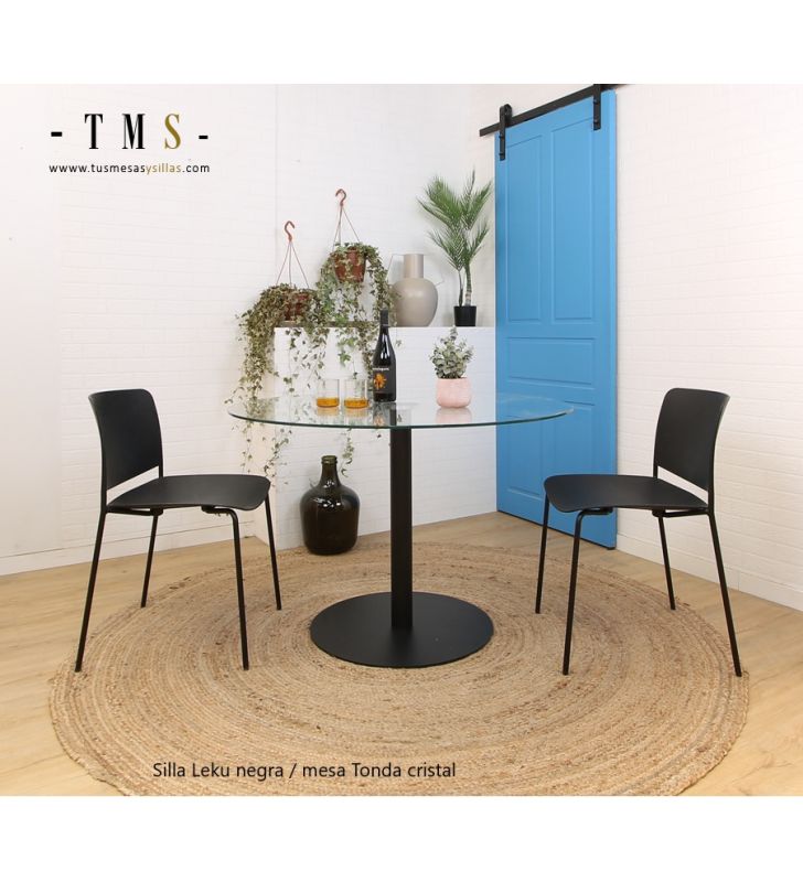 Leku, chaise légère, empilable et résistante avec assise en polypropylène  - 12