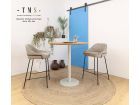 Tabouret haut confortable Tonham en taupe