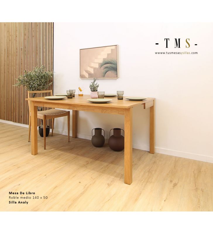 mesa-larga-y-estrecha-para-cocina-en-madera-de-roble