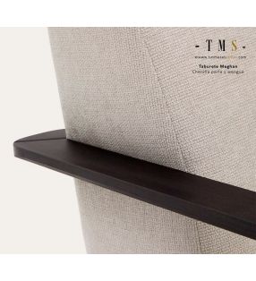 détail du bras, finition wengé