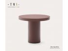 Table ronde en terre cuite et ciment, diamètre 90 cm