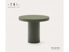 Table ronde en ciment vert, diamètre 90 cm