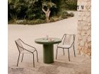 Table en ciment vert pour l'extérieur
