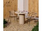 Table de terrasse en ciment beige