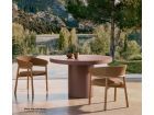 table en ciment et terre cuite, diamètre 120 cm