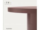 détail de la table d'Aiguablava couleur terre cuite