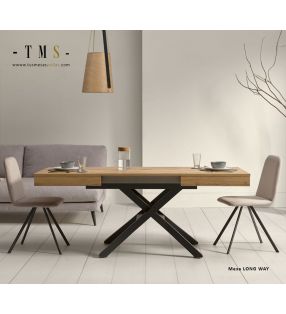 copy of Tables à manger rondes extensibles avec pied en métal Ivy - 9