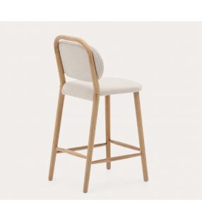 Taburete alto tapizado Helda con asiento y respaldo separados  - 1