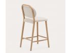 Taburete alto tapizado Helda con asiento y respaldo separados  - 1