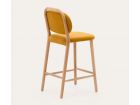 Taburete alto tapizado Helda con asiento y respaldo separados  - 2