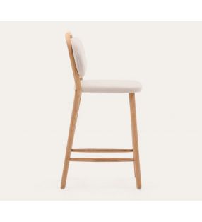 Taburete alto tapizado Helda con asiento y respaldo separados  - 3