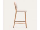 Taburete alto tapizado Helda con asiento y respaldo separados  - 3