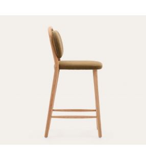 Taburete alto tapizado Helda con asiento y respaldo separados  - 4