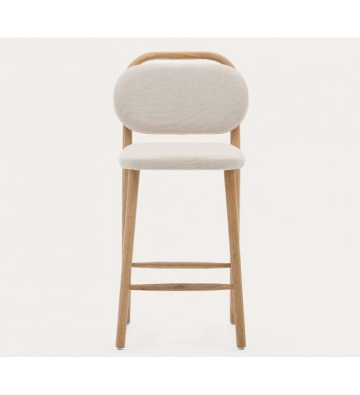 Taburete alto tapizado Helda con asiento y respaldo separados  - 5