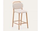 Taburete alto tapizado Helda con asiento y respaldo separados  - 6