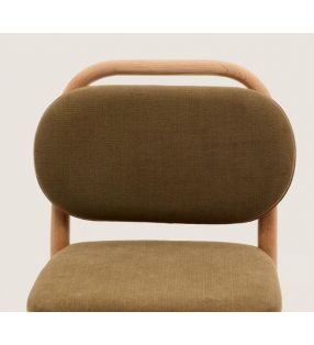 Taburete alto tapizado Helda con asiento y respaldo separados  - 7