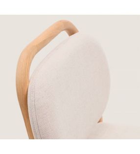 Taburete alto tapizado Helda con asiento y respaldo separados  - 9