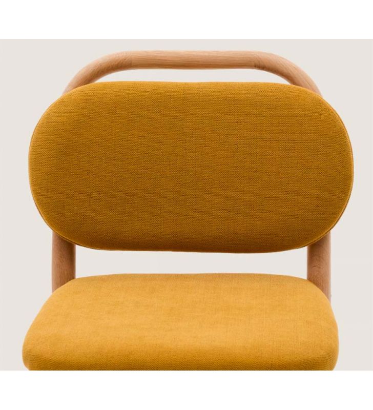 Taburete alto tapizado Helda con asiento y respaldo separados  - 13