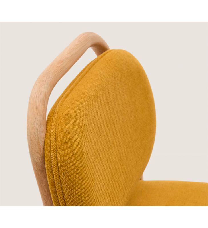 Taburete alto tapizado Helda con asiento y respaldo separados  - 14