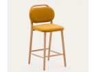 Taburete alto tapizado Helda con asiento y respaldo separados  - 15