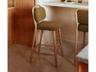 Taburete alto tapizado Helda con asiento y respaldo separados  - 16