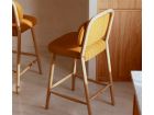 Taburete alto tapizado Helda con asiento y respaldo separados  - 17