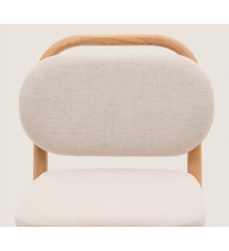 Taburete alto tapizado Helda con asiento y respaldo separados  - 18