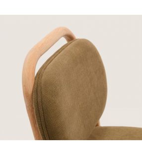 Taburete alto tapizado Helda con asiento y respaldo separados  - 19