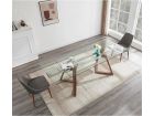 table extensible, verre transparent