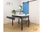 table avec tiroir intégré et range-couverts