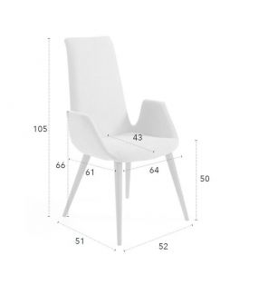 Dimensions de la chaise Beatle