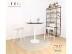 table ronde en marbre noir