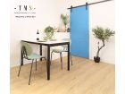 table rectangulaire moderne aux coins arrondis