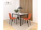 table rectangulaire extensible, design nordique, avec pieds noirs