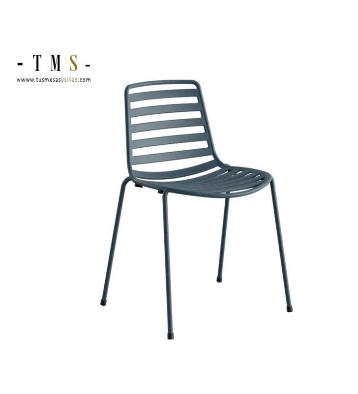Street, Silla apilable para terraza jardin en polipropileno y metal  - 1
