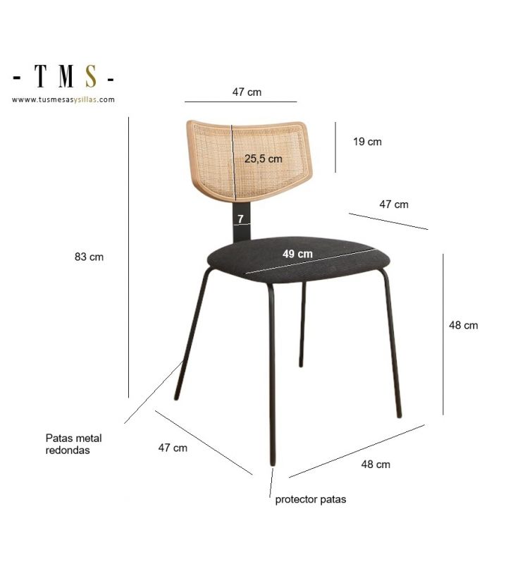 mesures chair Eliza