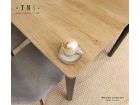 Mesa extensible de cocina con pata metálica redonda y esquinas redondeadas, Eva  - 22